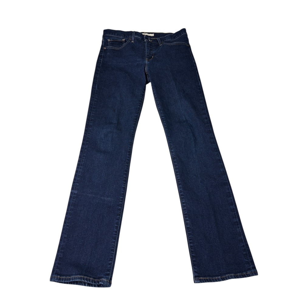 Levi Strauss Premium Big E 314 Shaping Straight Dark Denim‎ Jeans Women 33X31